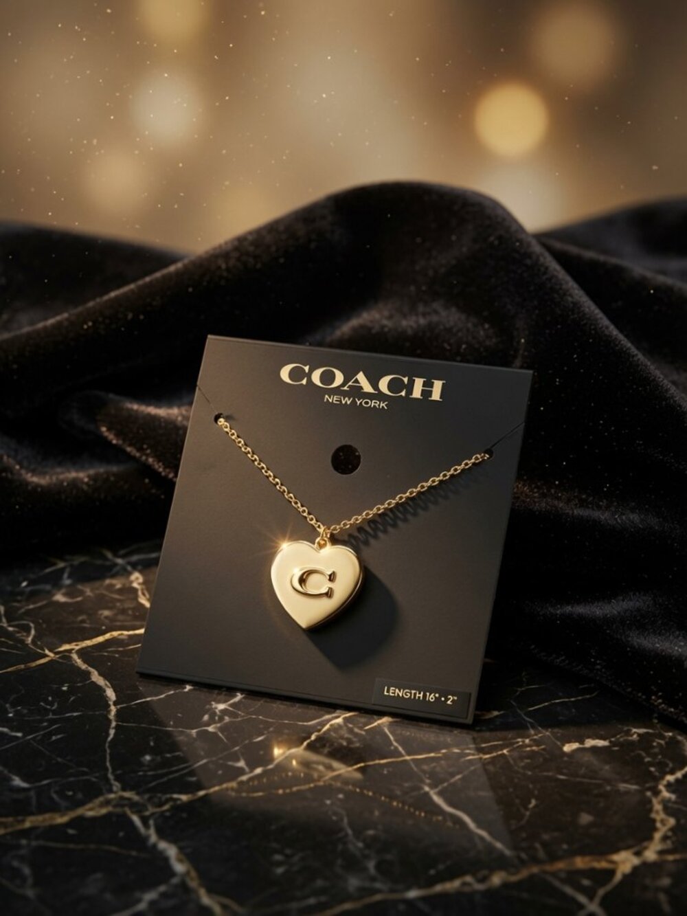 NWT Coach White Heart Locket Necklace - Picture 9 of 17